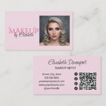 Rouge Roze Script Sociaal Icoon QR Code Foto Make-