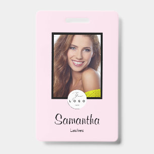 Rouge Roze Zwart Schrift Logo Foto Make-up Badge