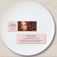 Rouge Roze Zwarte Script Foto Haarstylist