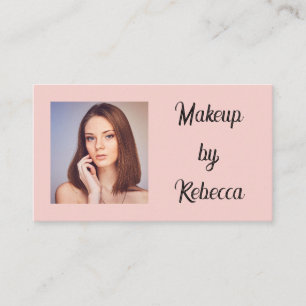 Rouge Roze Zwarte Script Foto Make-up Visitekaartj Visitekaartje