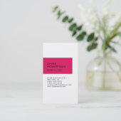 Rouge rubis blanc Attrayant Carte de visite de cha (Debout devant)