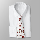 Rouge Saint Valentin Droplet coeur Cravate hommes (Attaché)