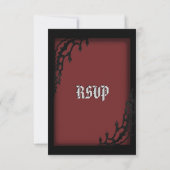 Rouge sang design gothique RSVP avec Entree Choice (Dos)