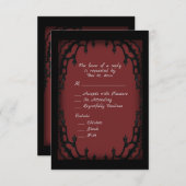 Rouge sang design gothique RSVP avec Entree Choice (Devant / Derrière)
