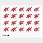 Rouge satin cadeau arc ruban Noël étiquette (Feuille)