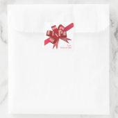 Rouge satin cadeau arc ruban Noël étiquette (Sac)