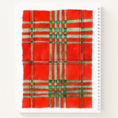 ROUGE SCOTT TARTAN 8,5x11 Carnet spiral (Dos)