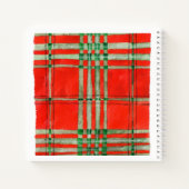 ROUGE SCOTT TARTAN 8,5x8,5 Carnet spiral (Dos)
