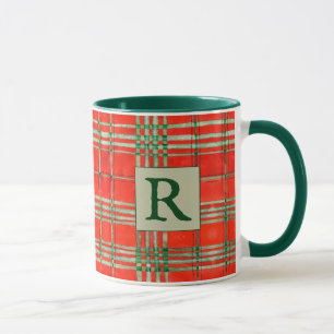 ROUGE SCOTT TARTAN Hunter Mug Combo Vert + Initial