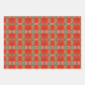 ROUGE SCOTT TARTAN Papier d'emballage plat (Devant 3)