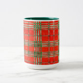 ROUGE SCOTT TARTAN Tall Hunter Green Mug à deux to (Centre)