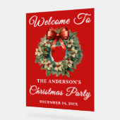 Rouge Script manuscrit Noël Bienvenue (Angle)