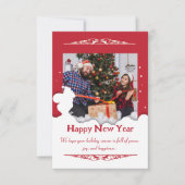 Rouge Script one photo Noël, carte de Noël (Devant)