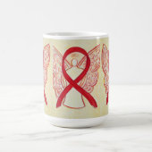 Rouge Sensibilisation Ruban Angel Art Mug (Centre)