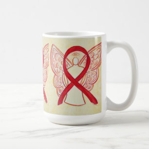 Rouge Sensibilisation Ruban Angel Art Mug