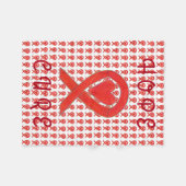 Rouge Sensibilisation Ruban Coeur Sang Couvertures (Devant (Horizontal))