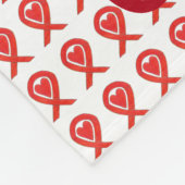 Rouge Sensibilisation Ruban Coeur Sang Couvertures (Coin)