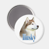Rouge Sibérien Husky Nom - Magnet (Recto/Verso)