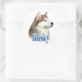 Rouge Sibérien Husky Nom - Sticker (Sac)