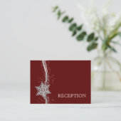 rouge Silver Snowflakes mariage invitation (Debout devant)