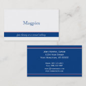 Rouge simple, blanc, cartes de visite de rayure de (Devant / Derrière)