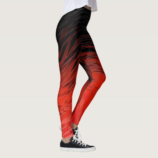 Rouge spirale complexe - Leggings (Droite)