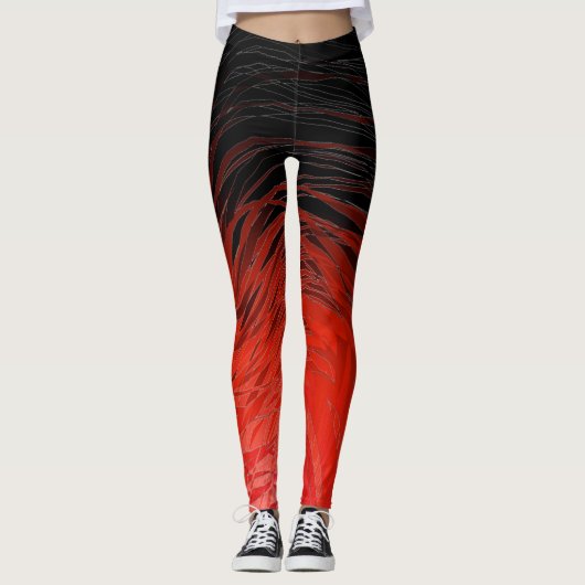 Rouge spirale complexe - Leggings (Devant)