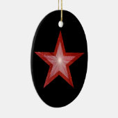 Rouge Star ornement forme ovale noir (Droite)