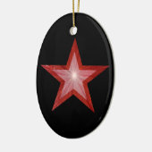 Rouge Star ornement forme ovale noir (Gauche)