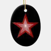 Rouge Star ornement forme ovale noir (Dos)