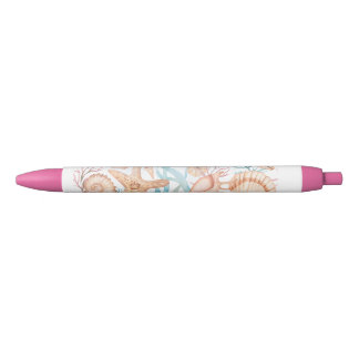 Rouge Stylo à encre à motif de cadre floral élégant