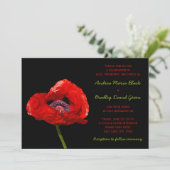 Rouge sur Faire-part de mariage noir (Debout devant)