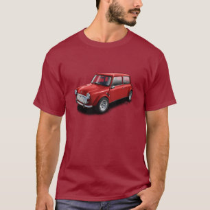 Rouge sur le mini T-shirt classique marron de