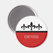 Rouge Swanky Fleur De Lis Magnet (Recto/Verso)