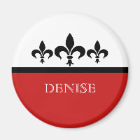 Rouge Swanky Fleur De Lis Magnet