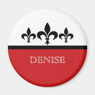 Rouge Swanky Fleur De Lis Magnet