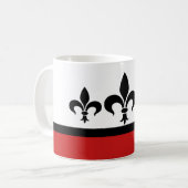 Rouge Swanky Fleur De Lis Mug (Devant gauche)