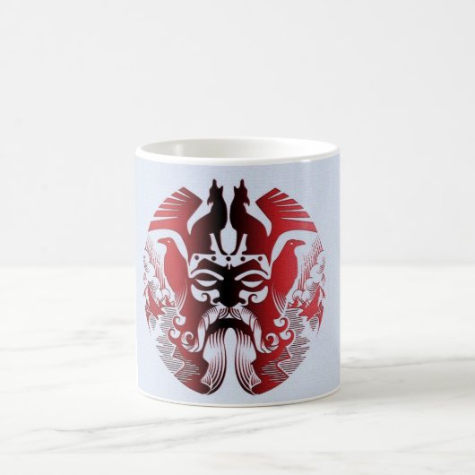 rouge, tasse blanche classique d'Odin (Centre)