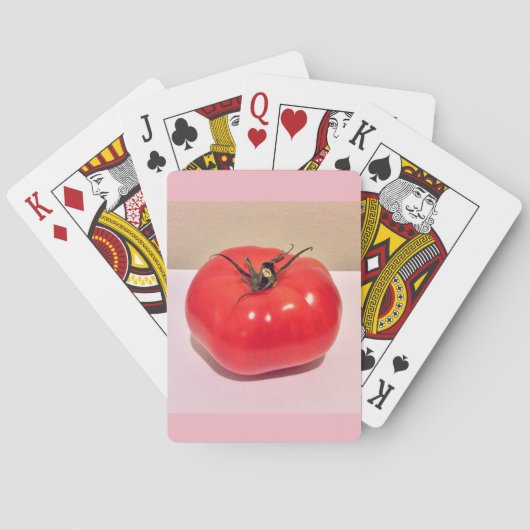 Rouge Tomate rose Colorful Cartes de Jeu Classique (dos)