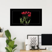 ROUGE TULIPS Inspiration Art Poster (Bureau à domicile)
