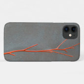 Rouge Twig Gris béton texture iPhone 11 Coque (Dos (Horizontal))