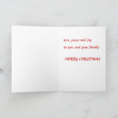 rouge unique sur la carte noire de Noël (Intérieur)