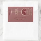 Rouge Verre de vin autocollants personnalisés (Sac)