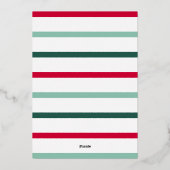 Rouge Vert blanc Noël Baubles Joyeuses Vacances (Verso)