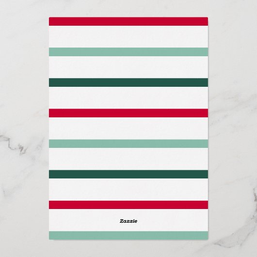 Rouge Vert blanc Noël Baubles Joyeuses Vacances (Verso)