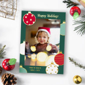 Rouge Vert blanc Noël Baubles Joyeuses Vacances