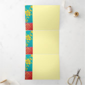 Rouge vert couleur ORIENTAL - Carte d'invitation (Intérieur)