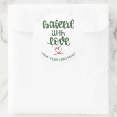 Rouge Vert Cuit Avec Amour Sticker Étiquette Maiso (Sac)