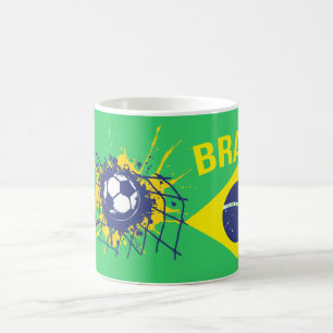 Rouge vert de tasse du football du football du