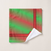 Rouge Vert Enveloppé Cadeau Vacances Salle de bain (Gant de toilette)